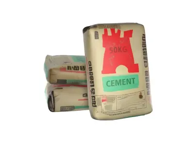 Cement sack Low-poly 3D model