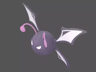 Abstract Elf Bat Character v2 002 Low-poly 3D model