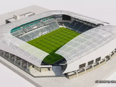 BMO Stadium Los Angeles-USA Low-poly 3D model