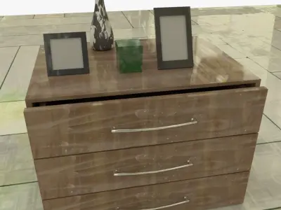 Drawers 4 with bonus objects 3D model