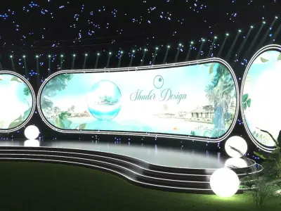 Emerald Galaxy Event Stage 3D model