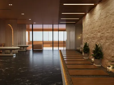 sauna and spa interior 3d model 3D model