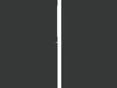 White Door with Four Panel Window 3D model