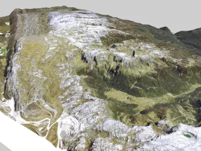 Mountain landscape Ngga Pilimsit Papua Province Indonesia 3D model