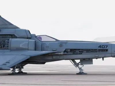 Viper Mark 2B Space Fighter 3D model