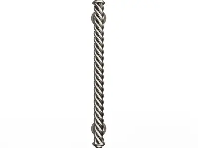 Classic Door Handle 03 Chrome Low-poly 3D model