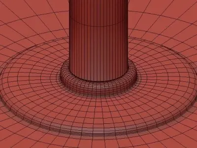 ODEON Clear Glass Flor Lamp SMOKE 3D model