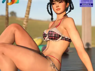 Layla Character and Bikini for Genesis 9 3D model