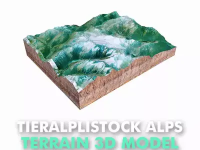 Tieralplistock Alps Switzerland 3D model