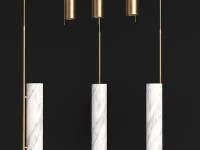 Alma floor lamp by Kelly Wearstler 3D model