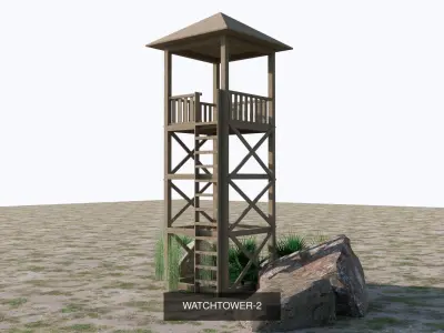 TOWERS COLLECTION-4 PIECE 3D Model Pack