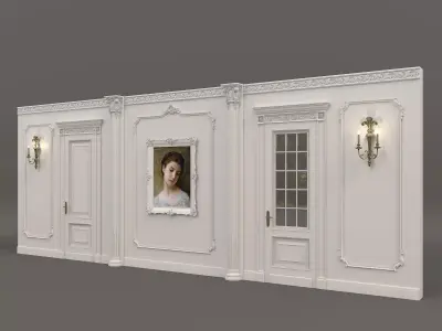 Wall Molding in Classic French style 4 3D model