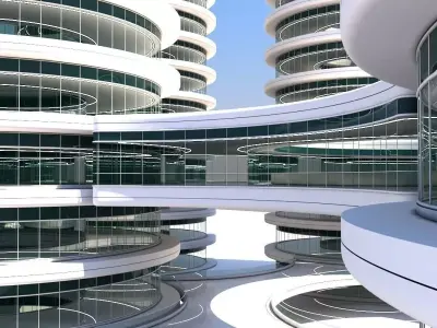 Futuristic Building 101 3D model