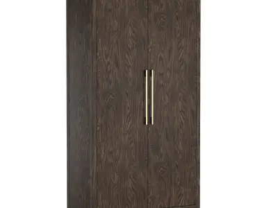 FRENCH CONTEMPORARY PANEL DOUBLE-DOOR CABINET 3D model