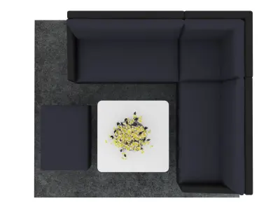 OUTDOOR SOFA AND SIDE TABLE Free 3D model