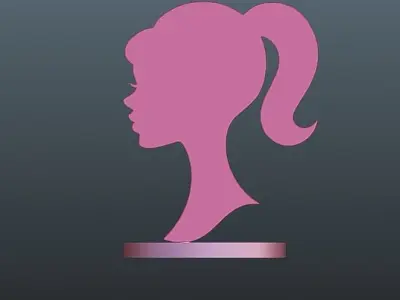 Barbie lamp 3D print model