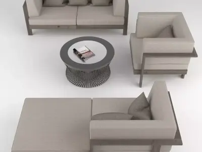 Garden Furniture Set 7 3D model