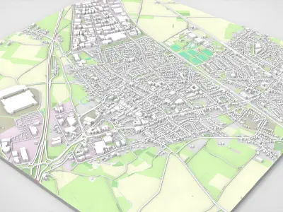 Cityscape Echt Netherlands 3D model