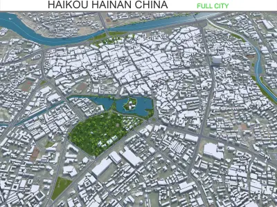 Hai Phong Vietnam 30km Low-poly 3D model