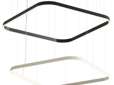 LedsC4 GEOMETRIC SQUARE Hanging lamp 3D model