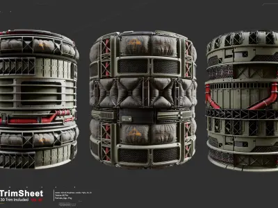 Sci fi Industrial Trimsheet Vol 1 Texture