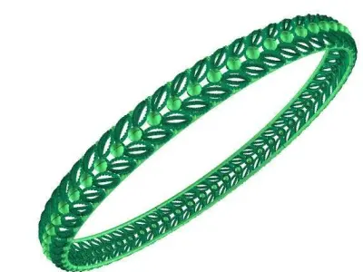 1358 Beaded Edge Scroll Bangle 61MM-9gm 3D print model
