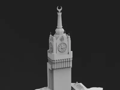 Abraj Al Bait Towers  Low Poly 3D Printable Model 3D print model