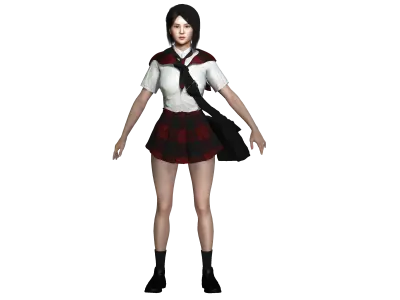AAA 3D ASIAN SCHOOL GIRL - REALISTIC GAME READY CHARACTER