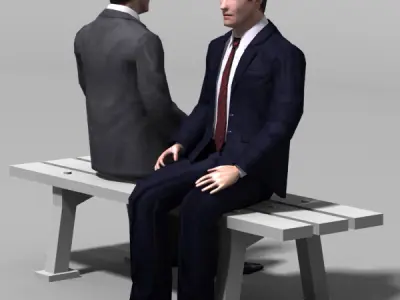 MAN 01b Low-poly 3D model