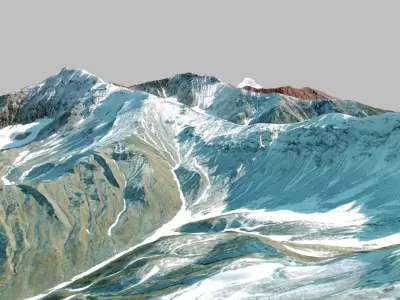 Volcano Tumrok Kamchatka 3D model