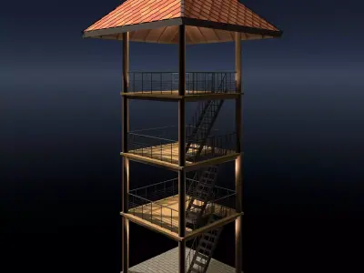 Tropical tower 26A03 3D model