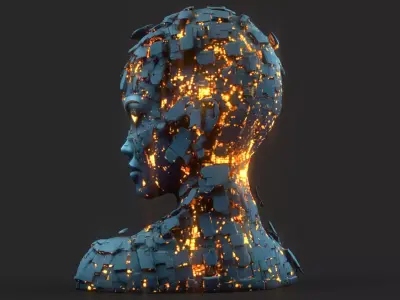 Cybernetic Humanoid  Low-poly 3D model