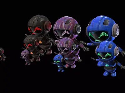 Minirobotic6Pack4 Low-poly 3D model