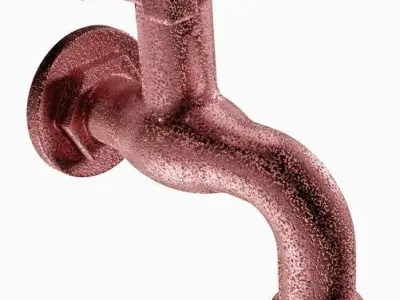 Rusted Faucet Low-poly 3D model