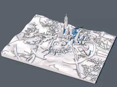 Mecca Makkah City Saudi Arabia 3D print model