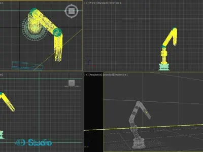 Animated Robot Hand using Bones  Low-Poly 3D  Low-poly 3D model