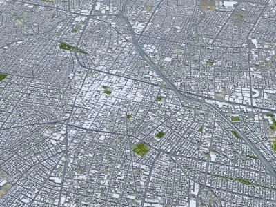 Leon de los Aldama Guanajuato Mexico 35km AI Low-poly 3D model