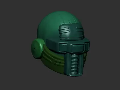 helmet high poly sculpt 3d printable ver 7 3D model 3D model