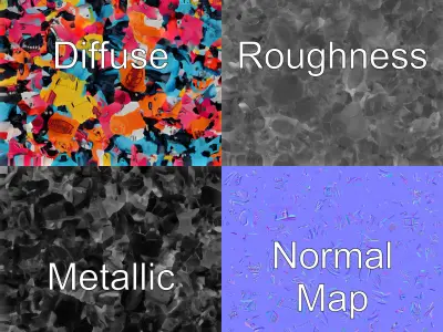 Vibrant Humanoid Combat Robot model pack Low-poly 3D model