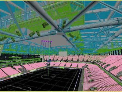 Football Soccer Stadium Spartak Moscow - Otkrytiye Arena  3D model