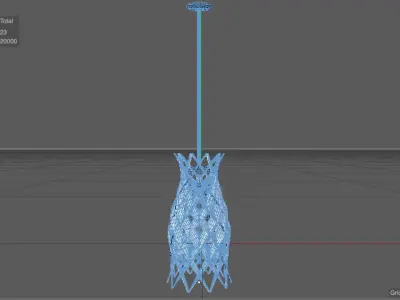 Shade Lamp Low-poly 3D model