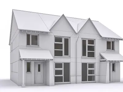 Townhouse 01 Low-poly 3D model purchase