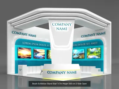 8 Exhibition Stand Stall Booth 3D model 3D Model Collection 3D Model Pack