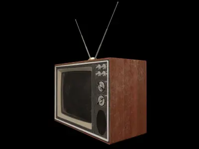 Vintage TV Low-poly 3D model