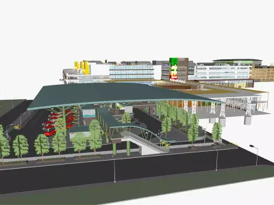 Modern hospital 3D model