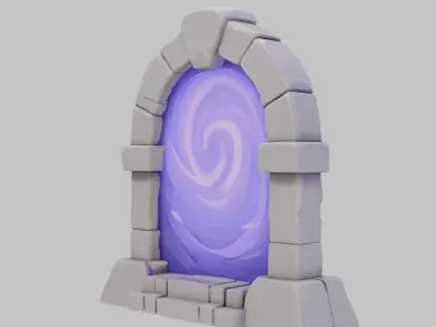 Mystical Magic Portal Low-poly 3D model