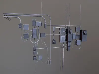 Small Electrical Box Collection  - 4K PBR Game Ready Low-poly 3D model