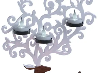 Christmas candles Deer 3D model