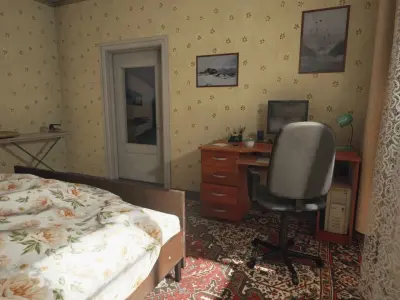 Post Soviet Room  - UE5 Low-poly 3D model