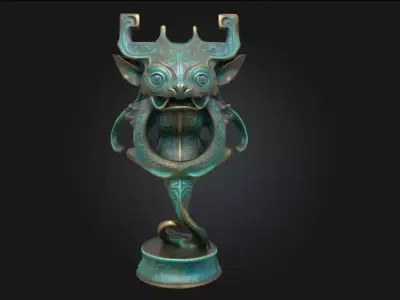  Mystic Azure Guardian  Celestial Sentinel of Arcane Power 3D model